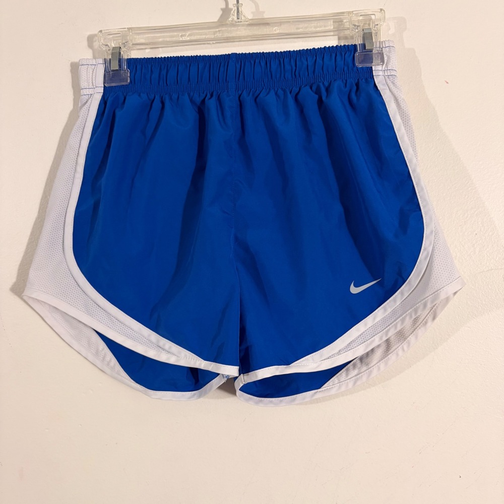 Nike Tempo Running Shorts Womens Small Blue White Dri-FIT Athletic Gym
